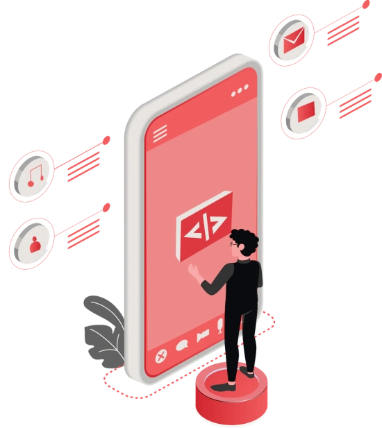 Mobile application development image